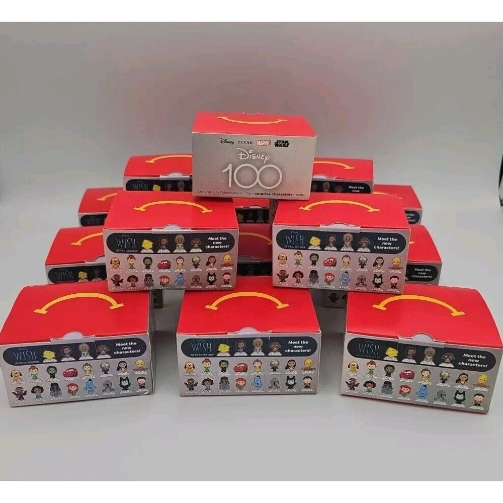2023 Disney 100 Years McDonald's Happy Meal Toy‎ Figures Lot New with Boxes